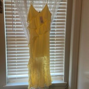 Light yellow ruffle sundress